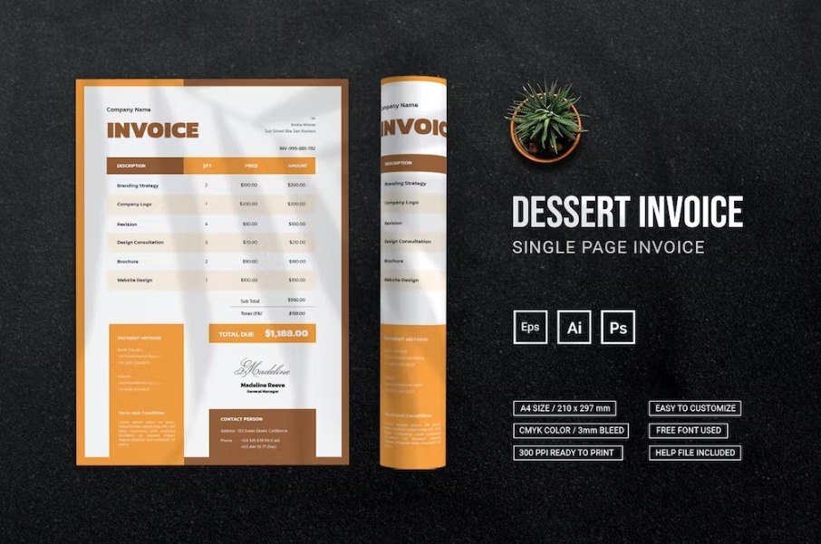 Free Dessert Invoice Template Download