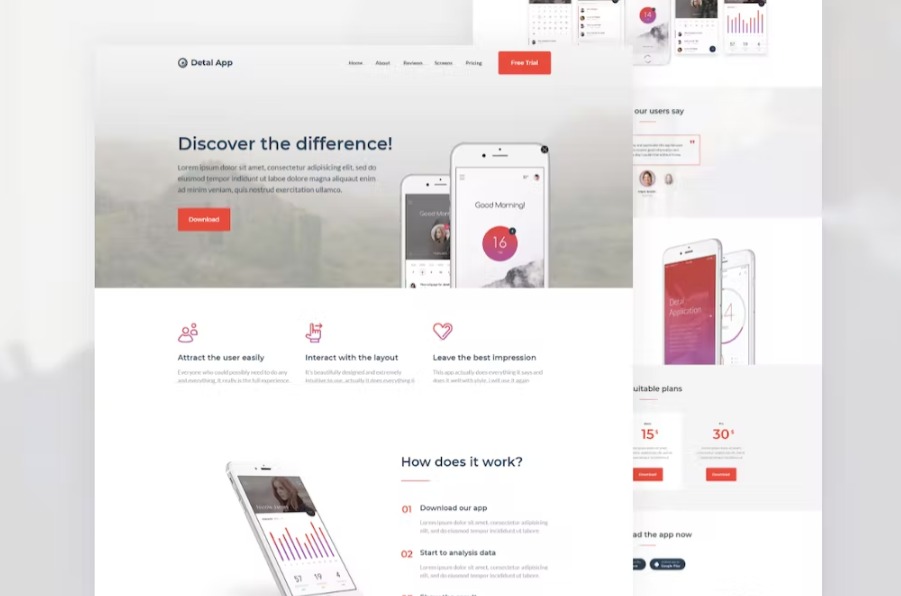 Free Detalapp App Unbounce Landing Page Template Download