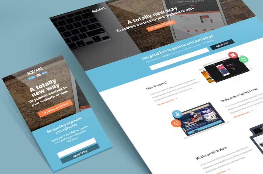 Free DotSquare Unbounce Landing Page Template Download