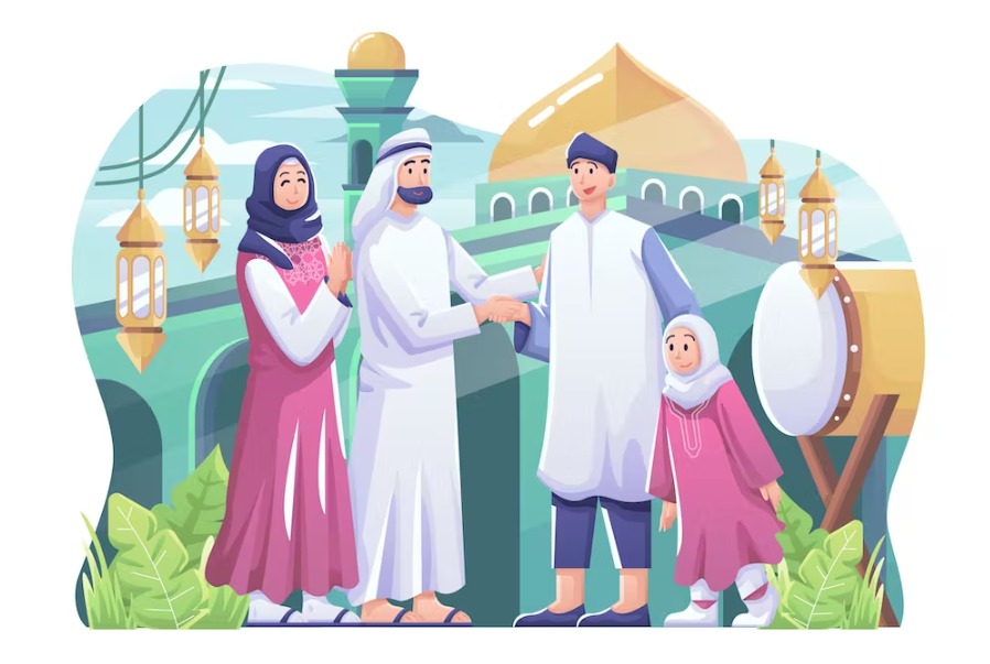 Free Eid Al Fitr Flat Illustrations Template Download