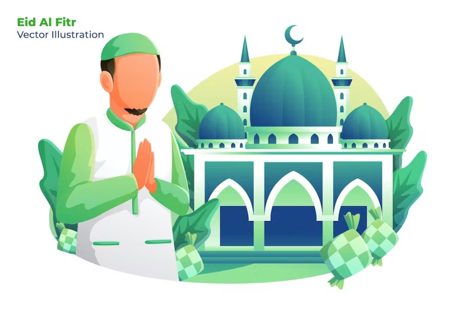 Free Eid Al Fitr vector Illustrations Template Download