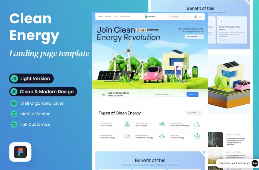 Free Energie Clean Energy Landing Page Template Download