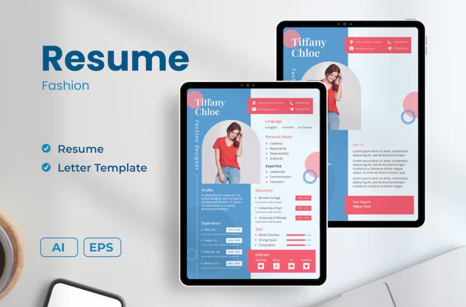 Free Fashion Resume Template Download