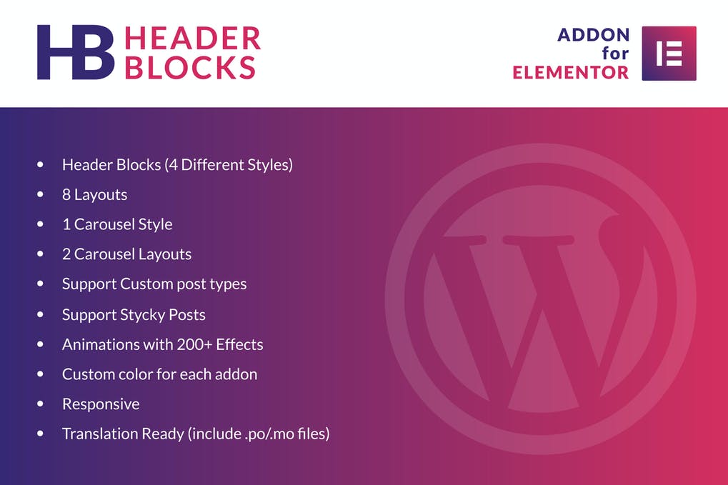 Free Header Blocks Elementor WordPress Plugin Download