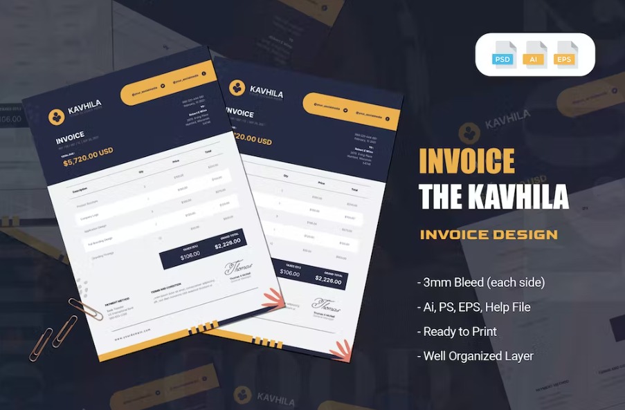 Free Khavilla Invoice Template Download