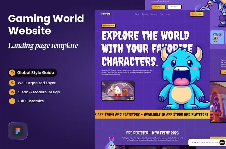 Free Knighting Gaming World Landing Page Template Download