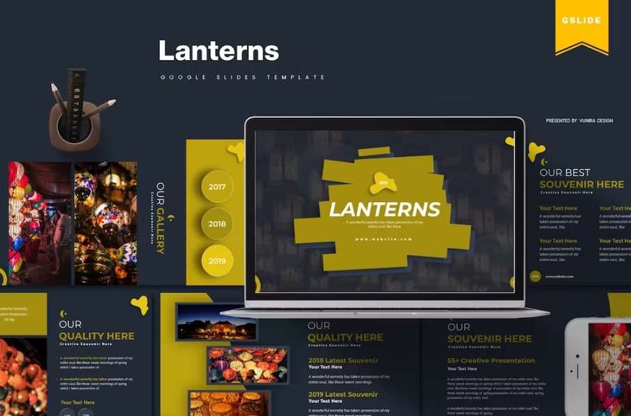 Free Lanterns Google Slides Template Download