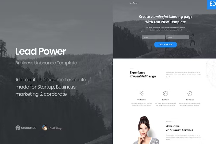 Free LeadPower Unbounce Landing Page Template Download