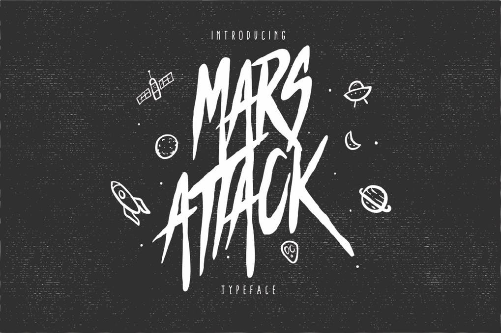 Free Mars Attack Typeface Font Download