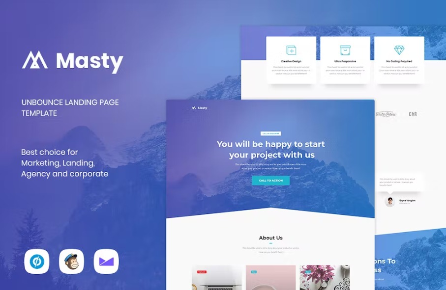 Free Masty Lead Generation Unbounce Landing Page Template Download