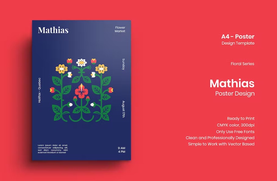 Free Mathias Poster Template Download