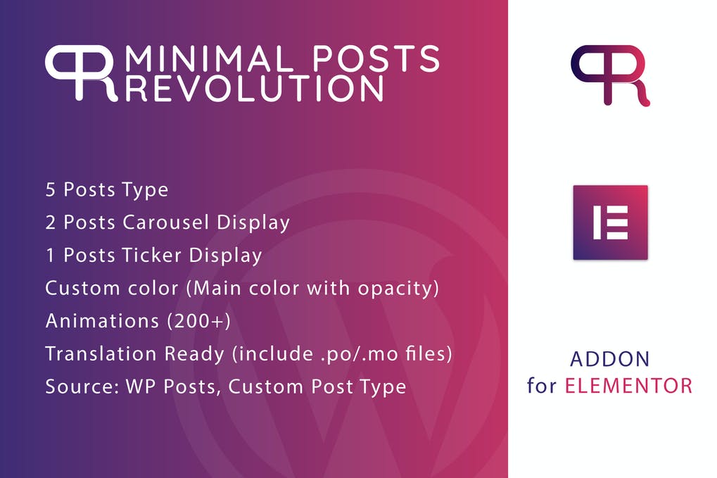 Free Minimal Posts Revolution For Elementor Plugin Download