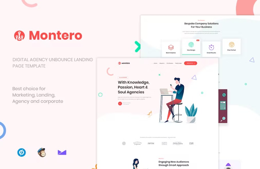 Free Montero Digital Agency Unbounce Landing Page Template Download