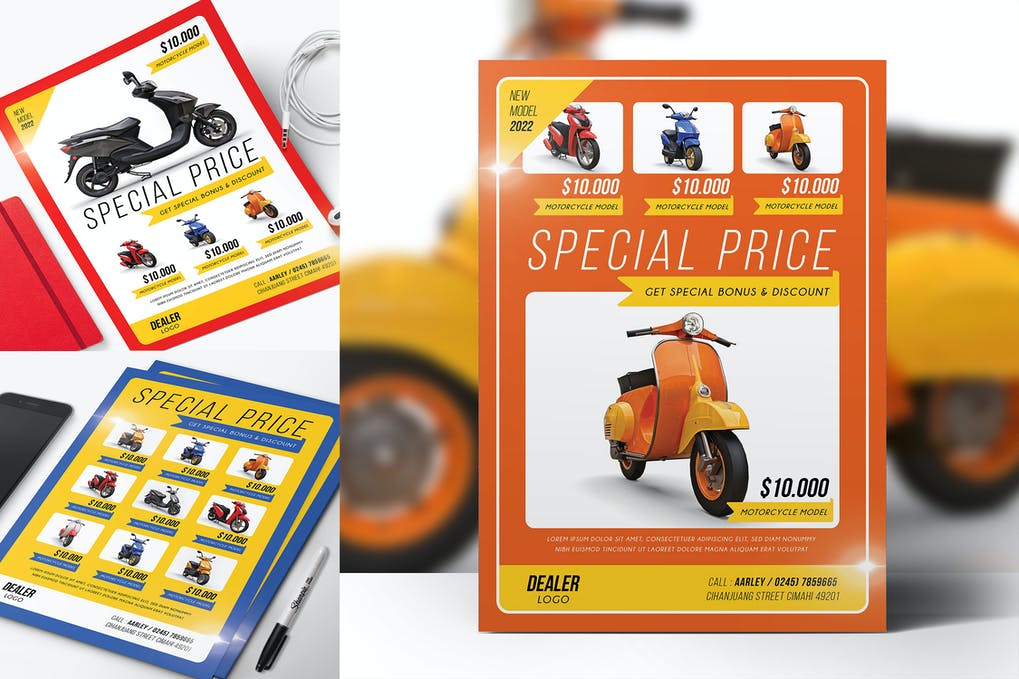 Free Motorcycle Sale Flyer Template Download