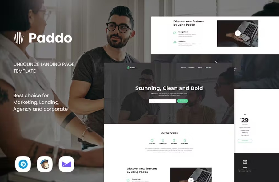 Free Paddo Services Unbounce Landing Page Template Download