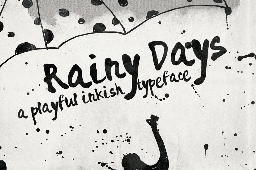 Free Rainy Days a Playful typeface Font Download