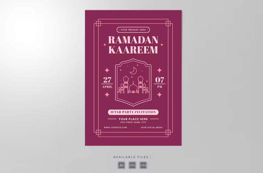 Free Ramadan Poster Template Download