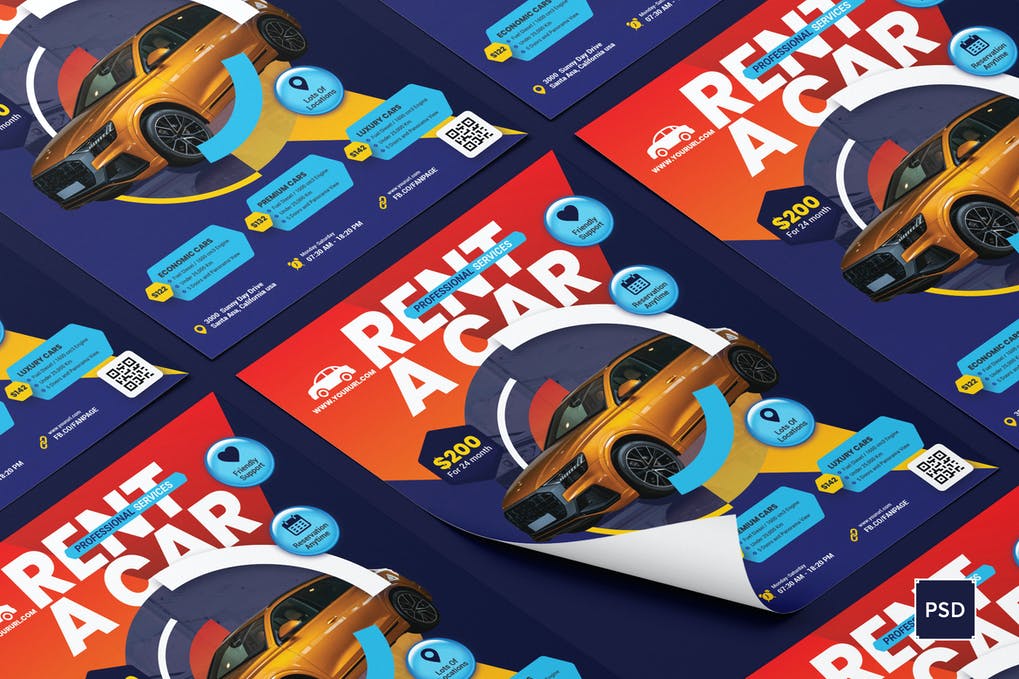 Free Rent A Car Flyer Template Download