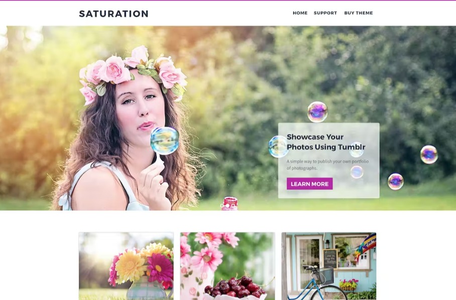 Free Saturation Tumblr Theme Download