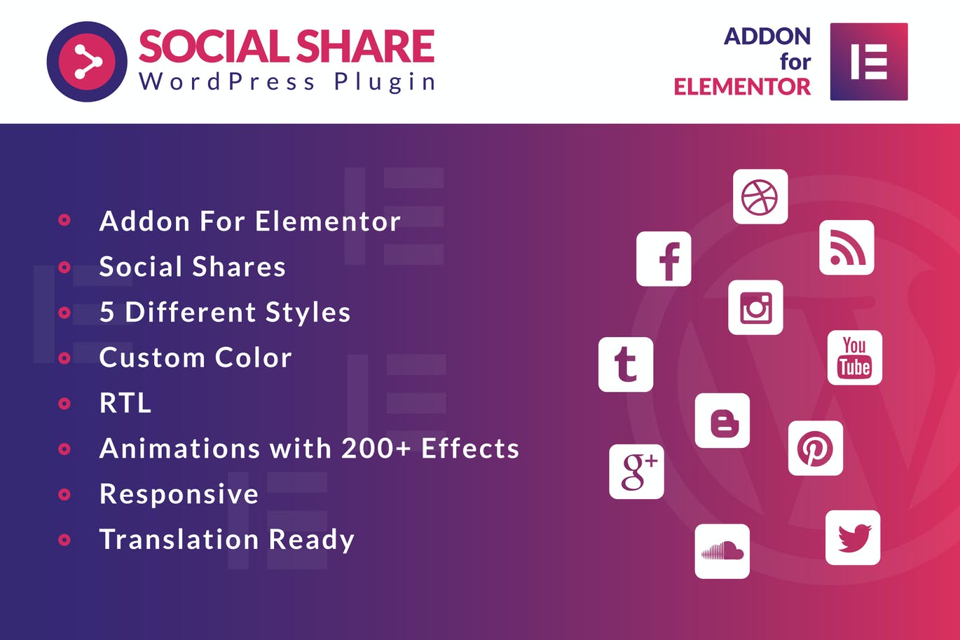 Free Social Share for Elementor Plugin Download