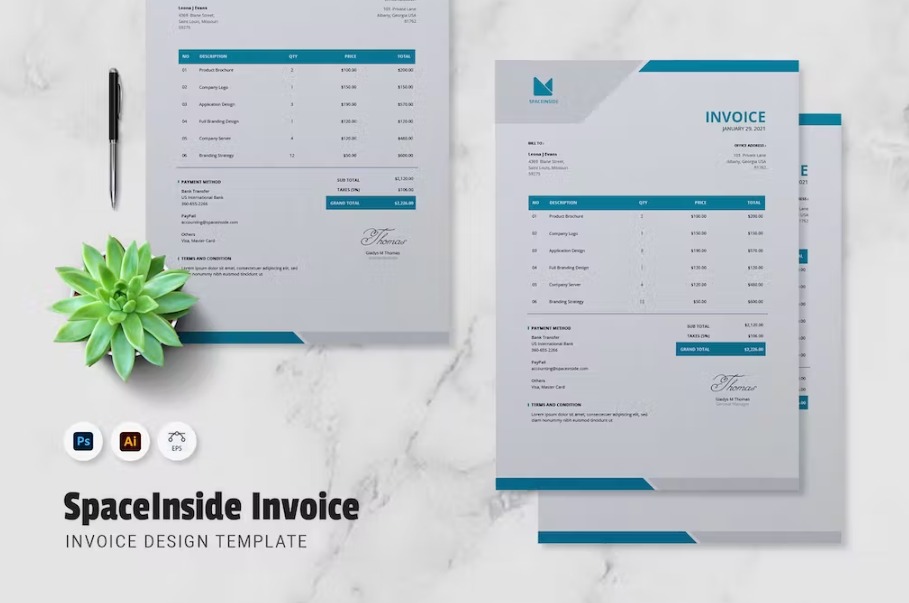 Free Spaceinside Invoice Template Download