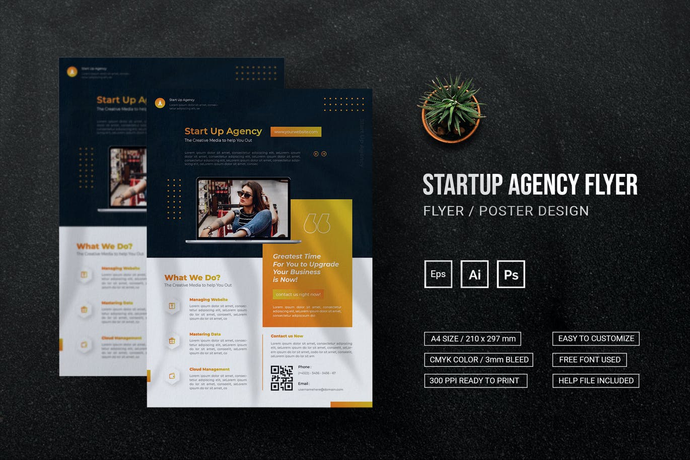 Free Startup Agency Flyer Template Download