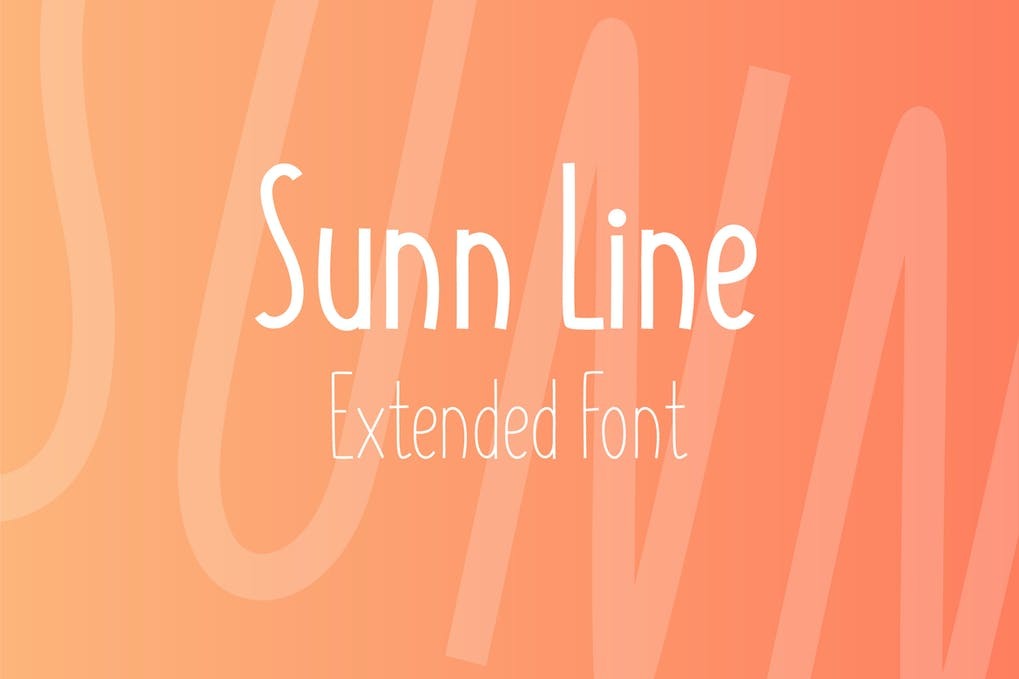 Free SUNN Line Extended Font Download