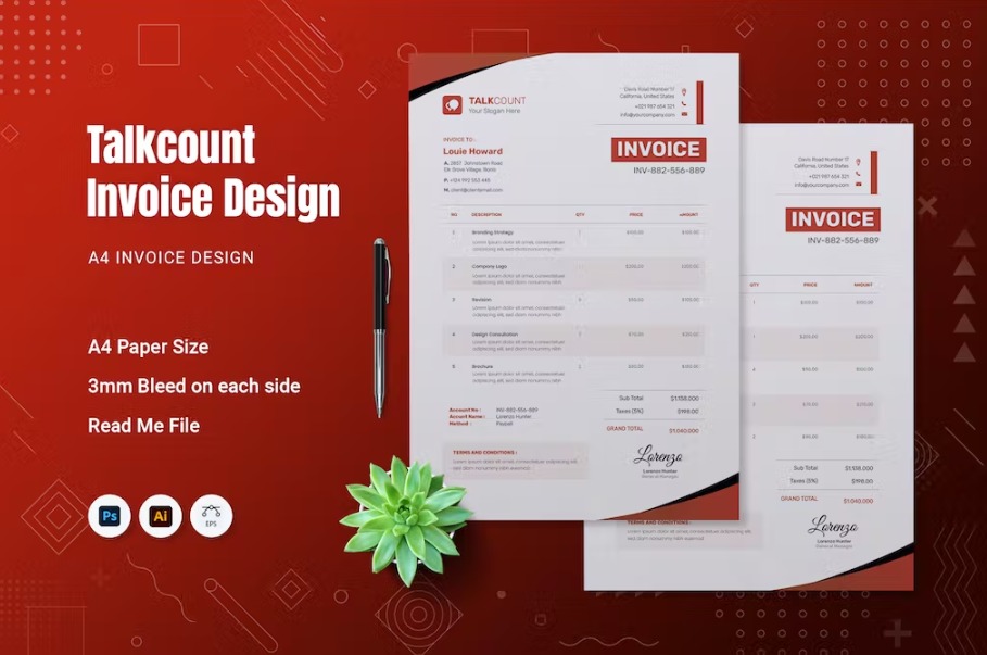 Free Talkcount Invoice Template Download