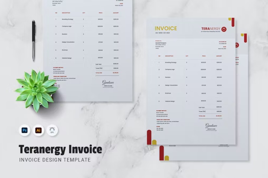 Free Teranergy Invoice Template Download