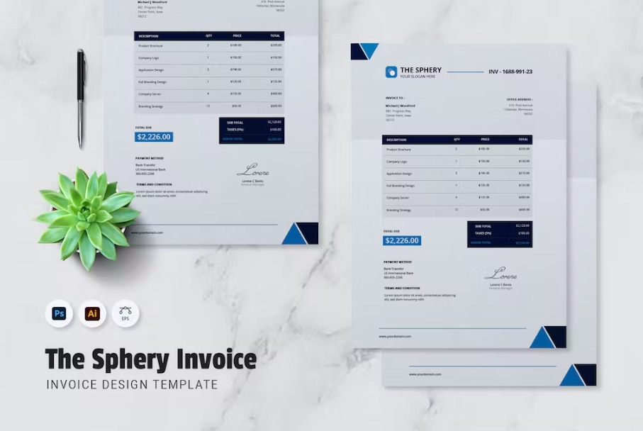 Free The Sphery Invoice Template Download