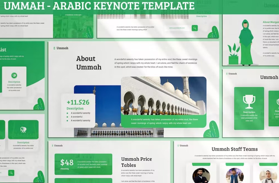 Free Ummah Arabic Keynote Template Download