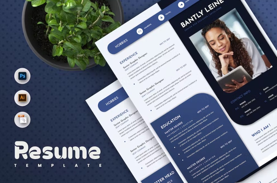 Free Werly Creative Resume & CV Template Download