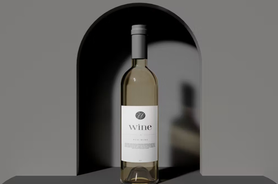 Free Wine Bottle Mockup Template Download