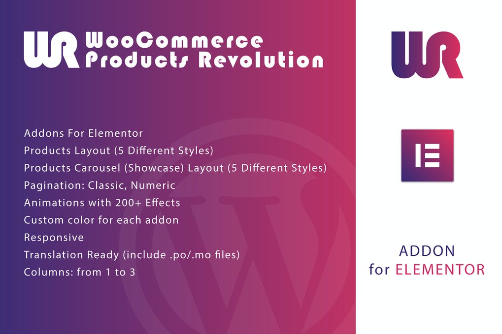 Free WooCommerce Products Revolution for Elementor Plugin Download