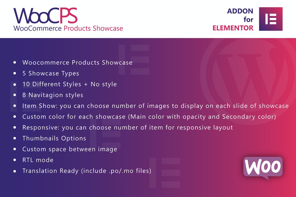 Free WooCommerce Products Showcase for Elementor Plugin Download