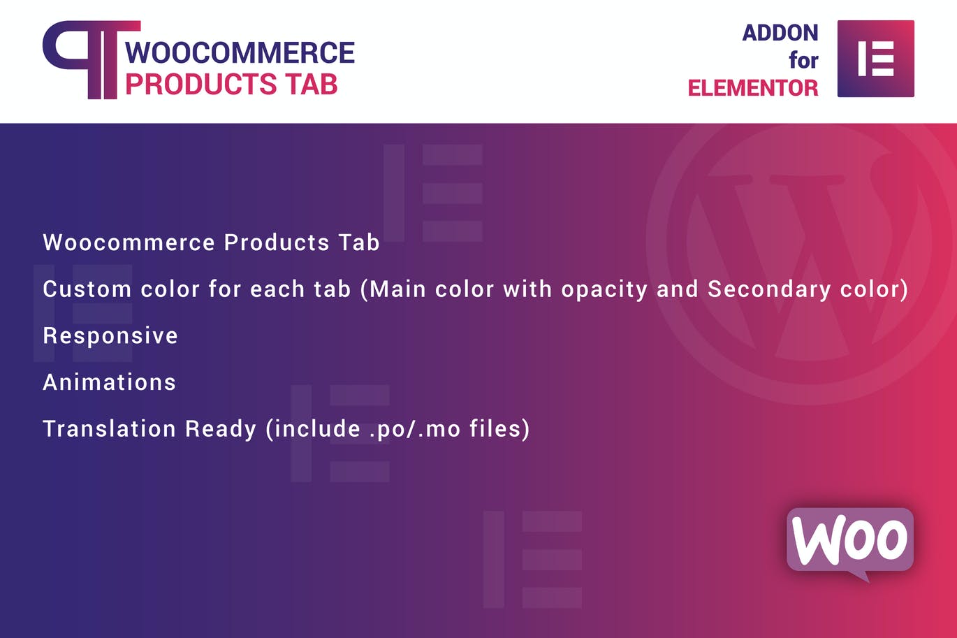 Free WooCommerce Products Tab for Elementor Plugin Download