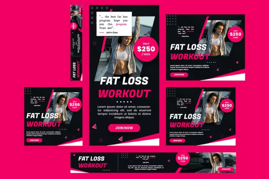 Free Workout Web Banner Templates Download