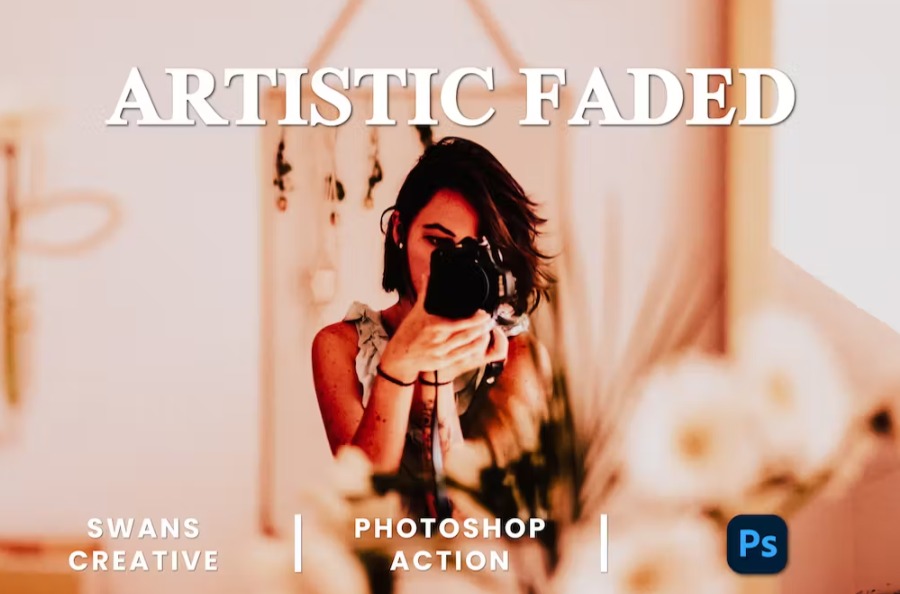 Free Artistic Faded Photoshop Action Download