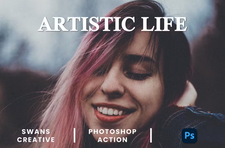 Free Artistic Life Photoshop Action Download