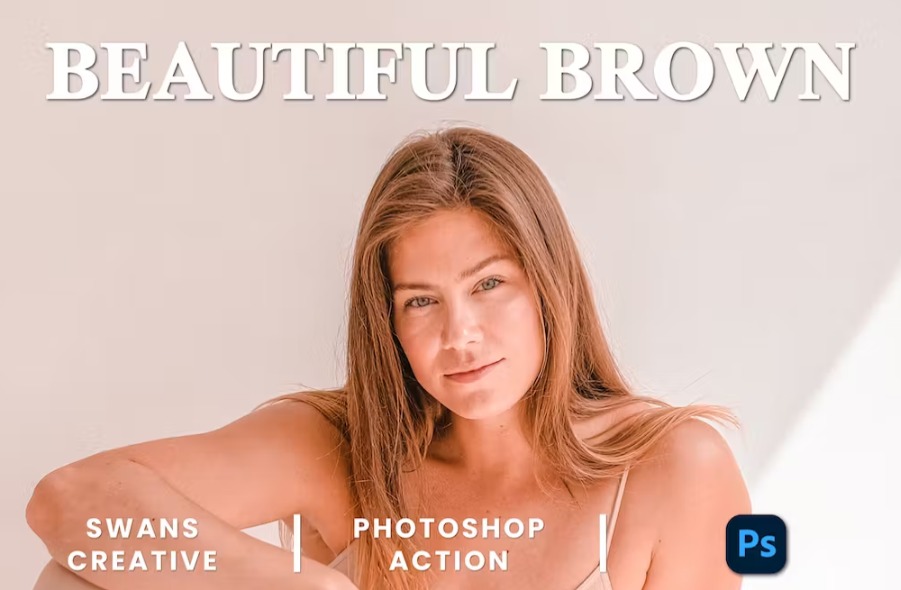 Free Beautiful Brown Photoshop Action Download