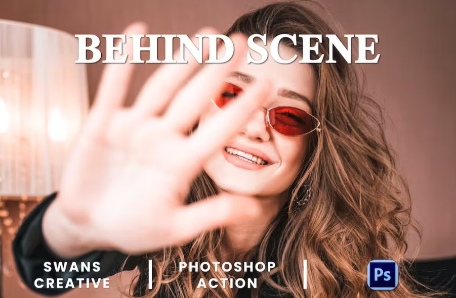 Free Behind Scene Photoshop Action Download