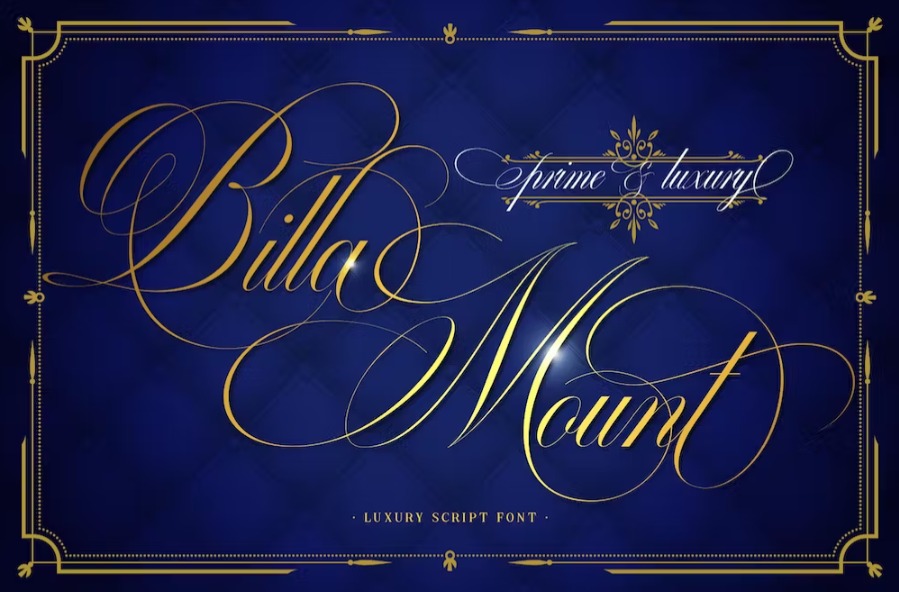 Free Billa Mount Luxury Script Font Download