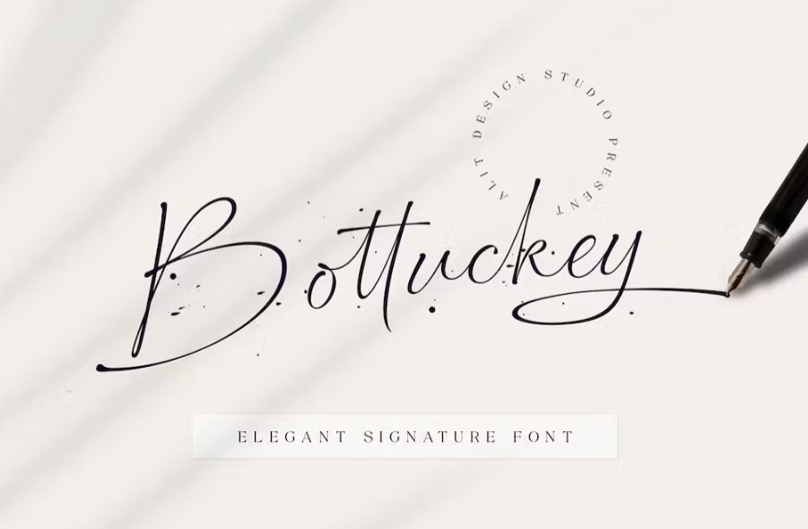 Free Bottucke Signature Script Font Download