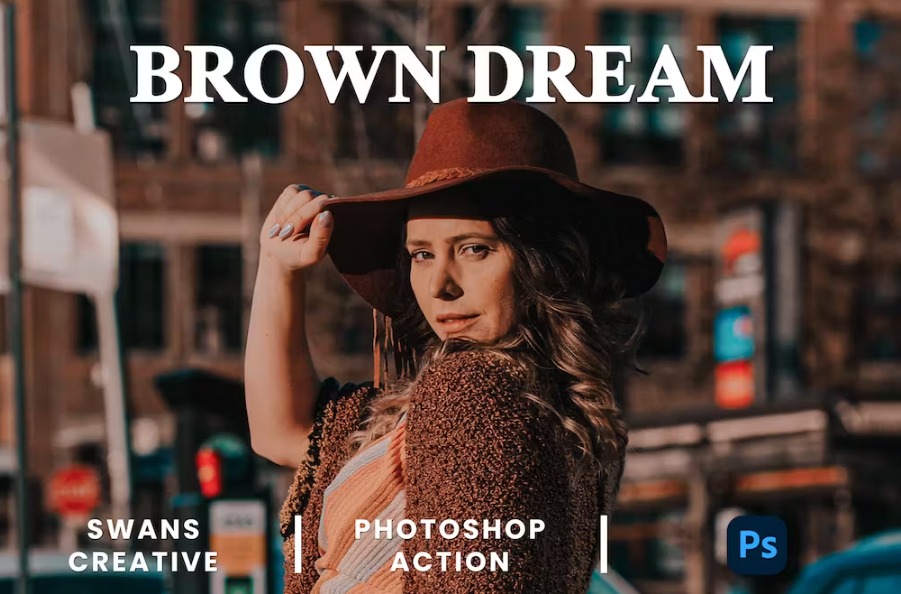 Free Brown Dream Photoshop Action Download