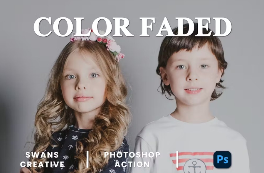 Free Color Faded Photoshop Action Download