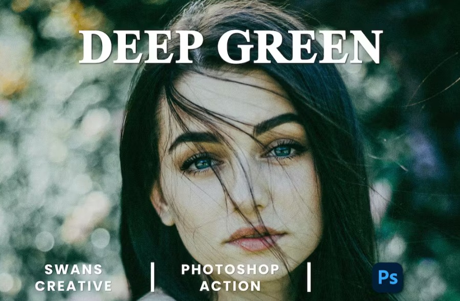 Free Deep Green Photoshop Action Download