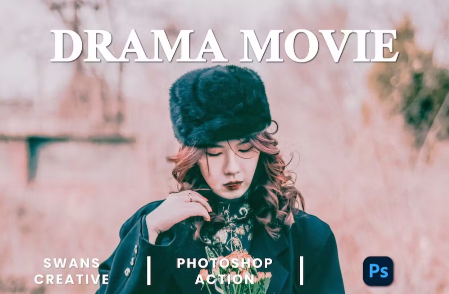 Free Drama Movie Photoshop Action Download