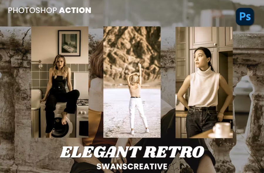 Free Elegant Retro Photoshop Action Download