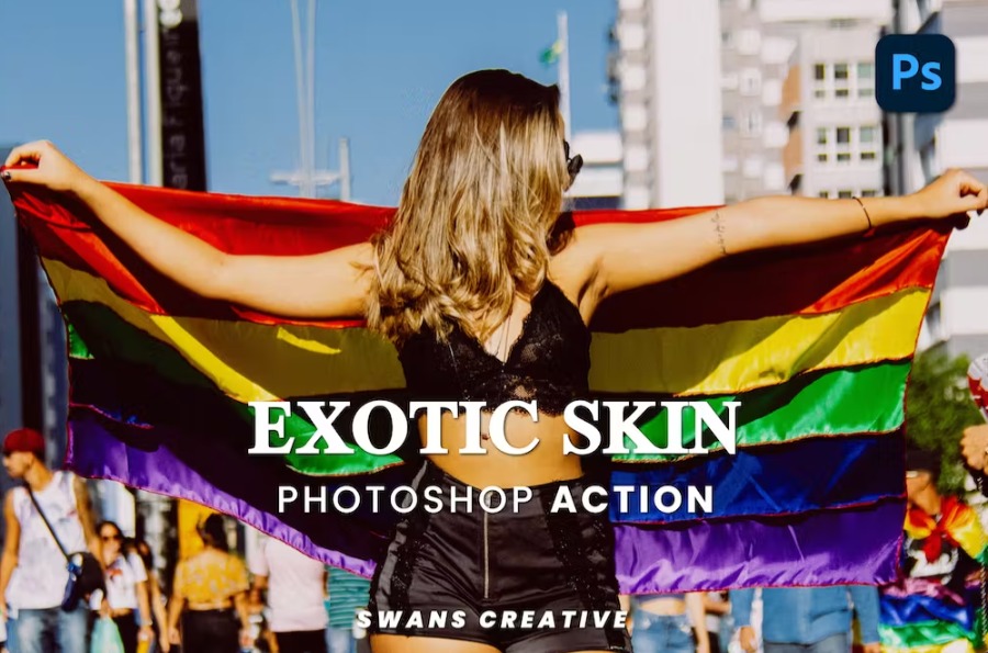 Free Exotic Skin Photoshop Action Download