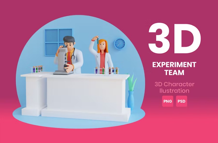 Free Experiment Team 3D Character Template Vol.01